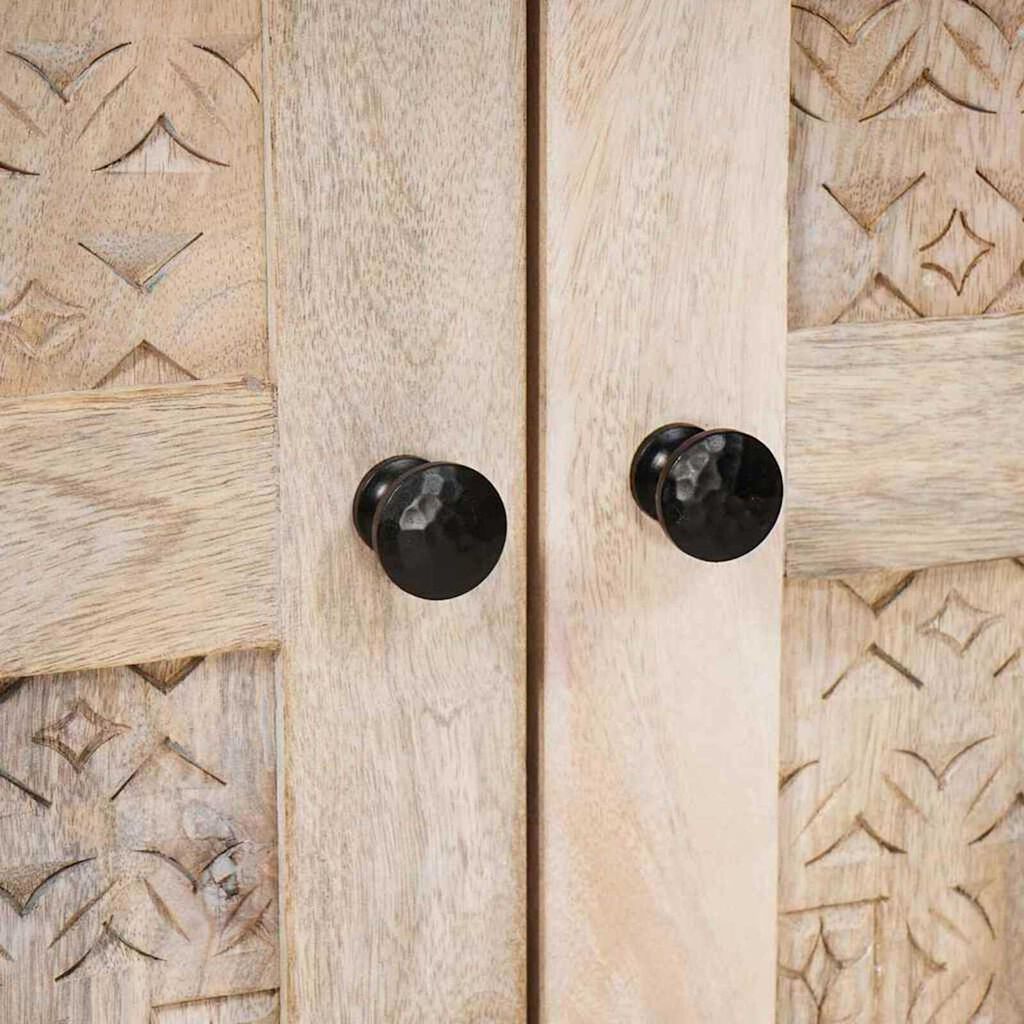 vidaXL Πλαϊνό γραφείο 3 pcs Λευκό 60 x 33 x 75 cm Μασίφ ξύλο μάνγκο