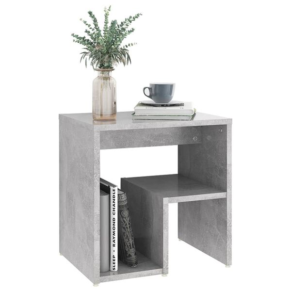vidaXL Κομοδίνα 2 τεμ. Γκρι Σκυροδέμ. 40 x 30 x 40 εκ. από Επεξ. Ξύλο