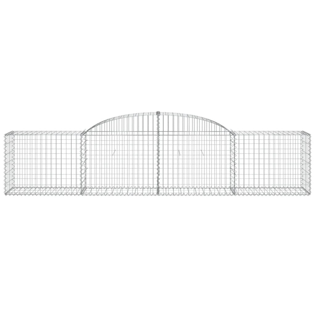 vidaXL Συρματοκιβώτια Τοξωτά 7 τεμ. 300x50x60/80 εκ. Γαλβαν. Ατσάλι