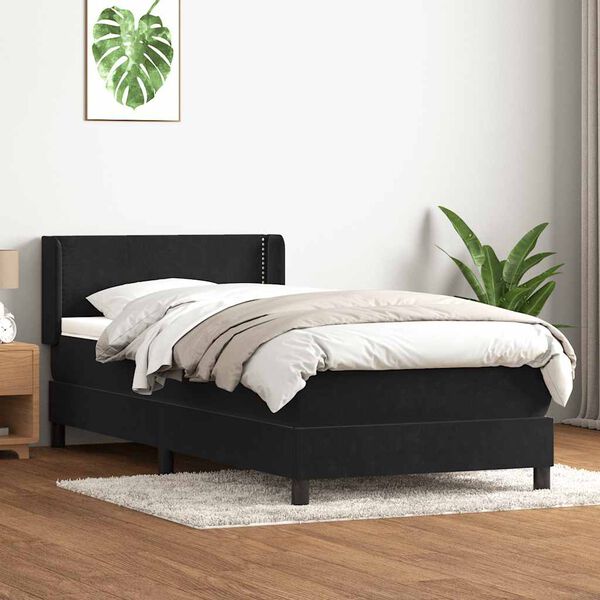 vidaXL Box Spring &Kappa;&rho;&epsilon;&beta;ά&tau;&iota; &mu;&epsilon; &sigma;&tau;&rho;ώ&mu;&alpha; &Mu;&alpha;ύ&rho;&omicron; 80x210 &epsilon;&kappa;. &Beta;&epsilon;&lambda;&omicron;ύ&delta;&iota;&nu;&omicron;