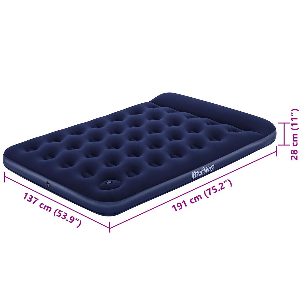 Bestway Φουσκωτό Στρώμα με Αντλία Ποδιών 191x137x28 εκ