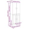 vidaXL Highboard &Mu;&alpha;ύ&rho;&eta; &Omicron;&xi;&upsilon;ά 69,5 x 34 x 180 &epsilon;&kappa;. &Epsilon;&pi;&epsilon;&xi;&epsilon;&rho;&gamma;&alpha;&sigma;&mu;έ&nu;&omicron; &xi;ύ&lambda;&omicron;