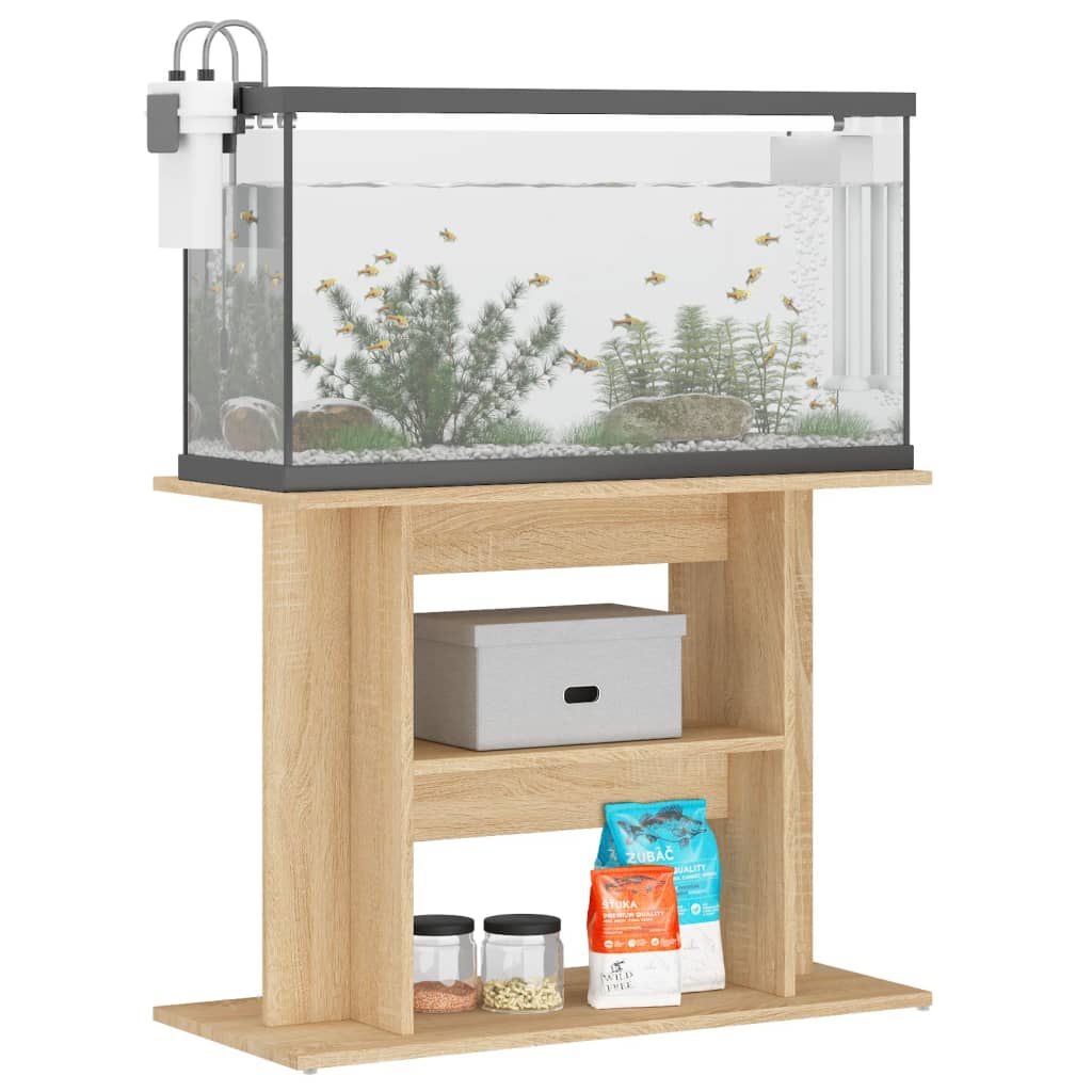 vidaXL Βάση Ενυδρείου Sonoma Δρυς 80x35x60 εκ. από Επεξεργασμένο Ξύλο