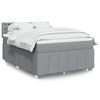 vidaXL Κρεβάτι Boxspring με Στρώμα Ανοιχτό Γκρι 140x190 εκ. Υφασμάτινο
