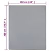 vidaXL Σεντόνια με Λάστιχο 2 τεμ. Γκρι 160x200 εκ. Βαμβακερό Ζέρσεϊ