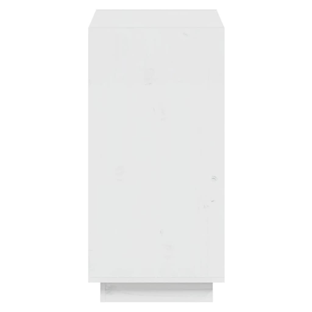 vidaXL Βιβλιοθήκη Λευκή 60 x 35 x 71 εκ. από Μασίφ Ξύλο Πεύκου