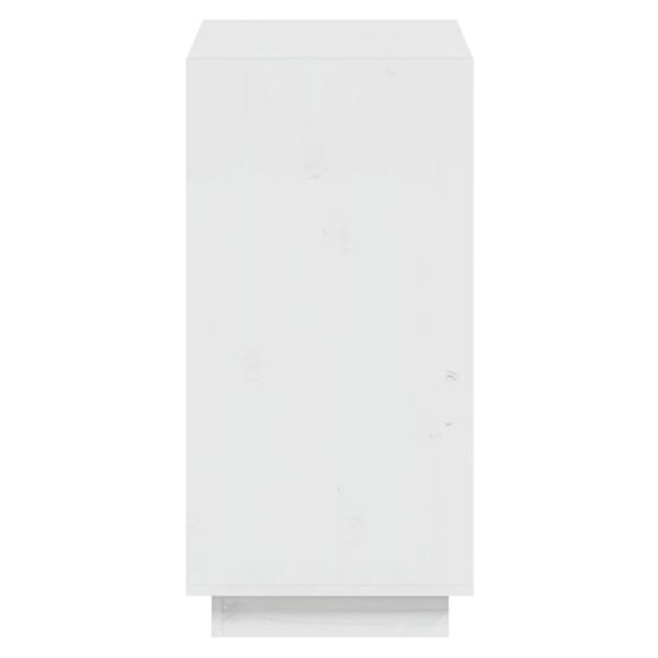vidaXL Βιβλιοθήκη Λευκή 60 x 35 x 71 εκ. από Μασίφ Ξύλο Πεύκου