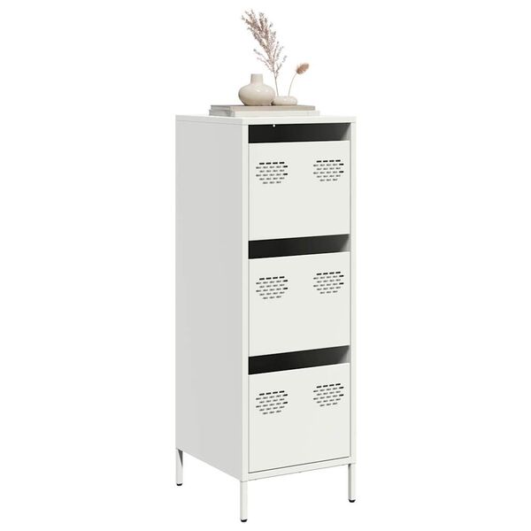 vidaXL Ντουλάπι Λευκό 39x35x103,5 εκ. από Ατσάλι