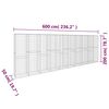 vidaXL Συρματοκιβώτιο Τοίχος 600x50x200 εκ. Γαλβαν.Χάλυβας + Κάλυμμα