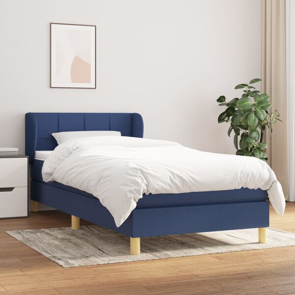 vidaXL &Kappa;&rho;&epsilon;&beta;ά&tau;&iota; Boxspring &mu;&epsilon; &Sigma;&tau;&rho;ώ&mu;&alpha; &Mu;&pi;&lambda;&epsilon; 100 x 200 &epsilon;&kappa;. &Upsilon;&phi;&alpha;&sigma;&mu;ά&tau;&iota;&nu;&omicron;