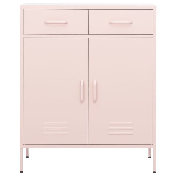 vidaXL Ντουλάπι Αποθήκευσης Ροζ 80 x 35 x 101,5 εκ. από Ατσάλι