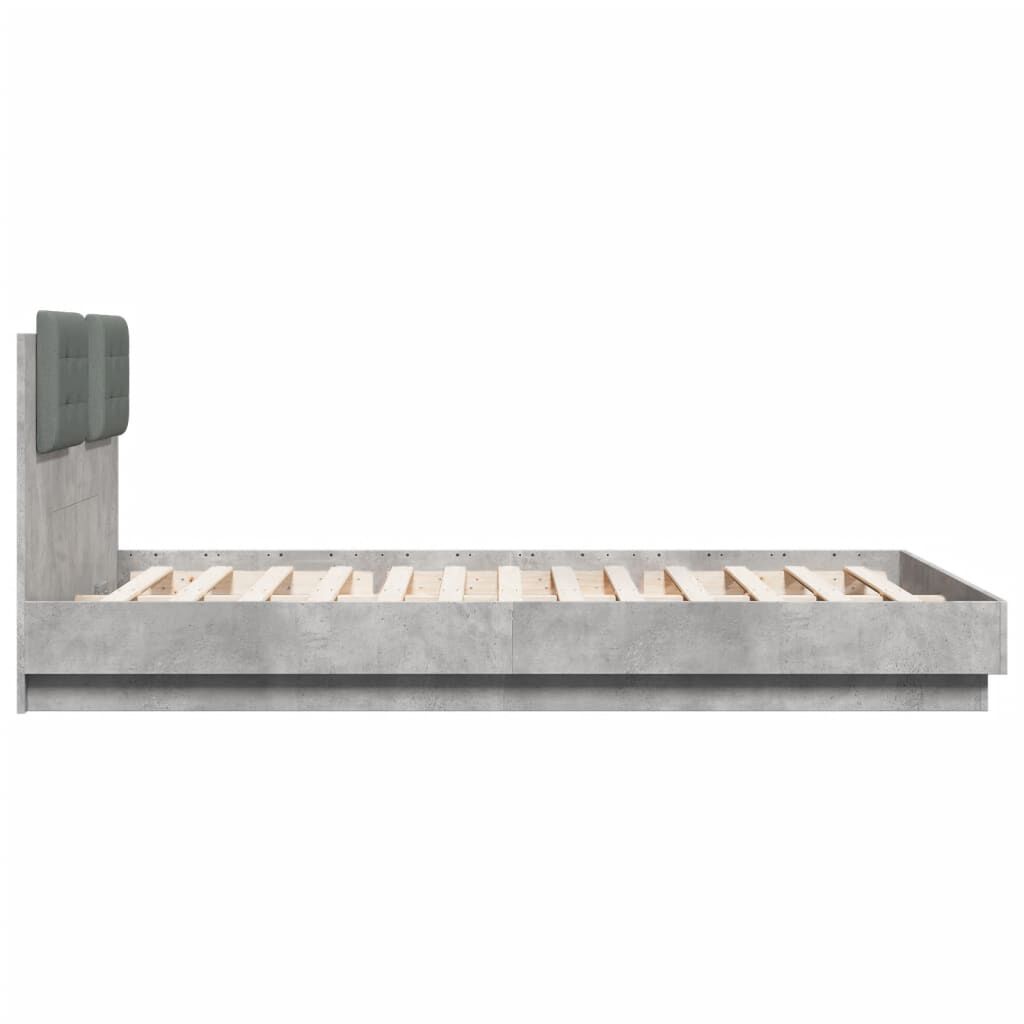vidaXL Πλαίσιο Κρεβατιού με Κεφαλάρι και LED 150 x 200 εκ.