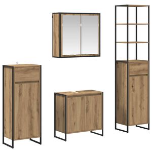vidaXL &Sigma;&epsilon;&tau; &Epsilon;&pi;ί&pi;&lambda;&omega;&nu; &Mu;&pi;ά&nu;&iota;&omicron;&upsilon; 4 &tau;&mu;&chi;. Artisan Oak &Epsilon;&pi;&epsilon;&xi;&epsilon;&rho;&gamma;&alpha;&sigma;&mu;έ&nu;&omicron; &xi;ύ&lambda;&omicron;