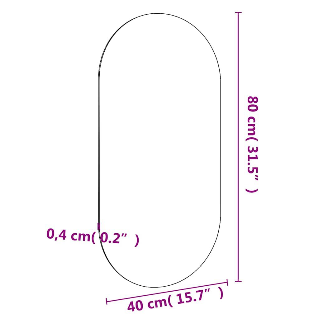 vidaXL Καθρέφτης 100 x 50 εκ. Γυάλινος