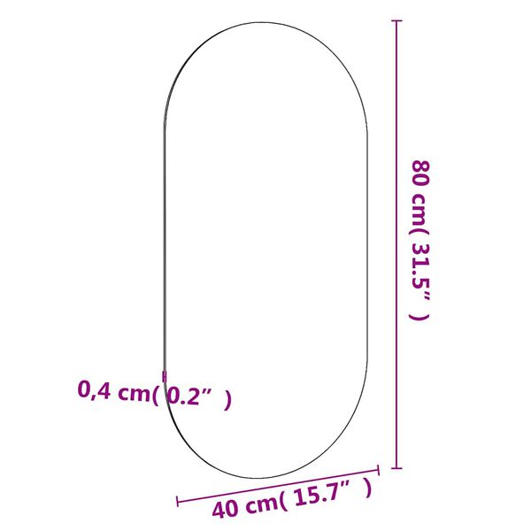 vidaXL Καθρέφτης 100 x 50 εκ. Γυάλινος