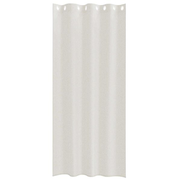 vidaXL Κουρτίνες με κουρτίνες 2 pcs Κρεμ 140 x 260 εκ. Πολυεστέρας