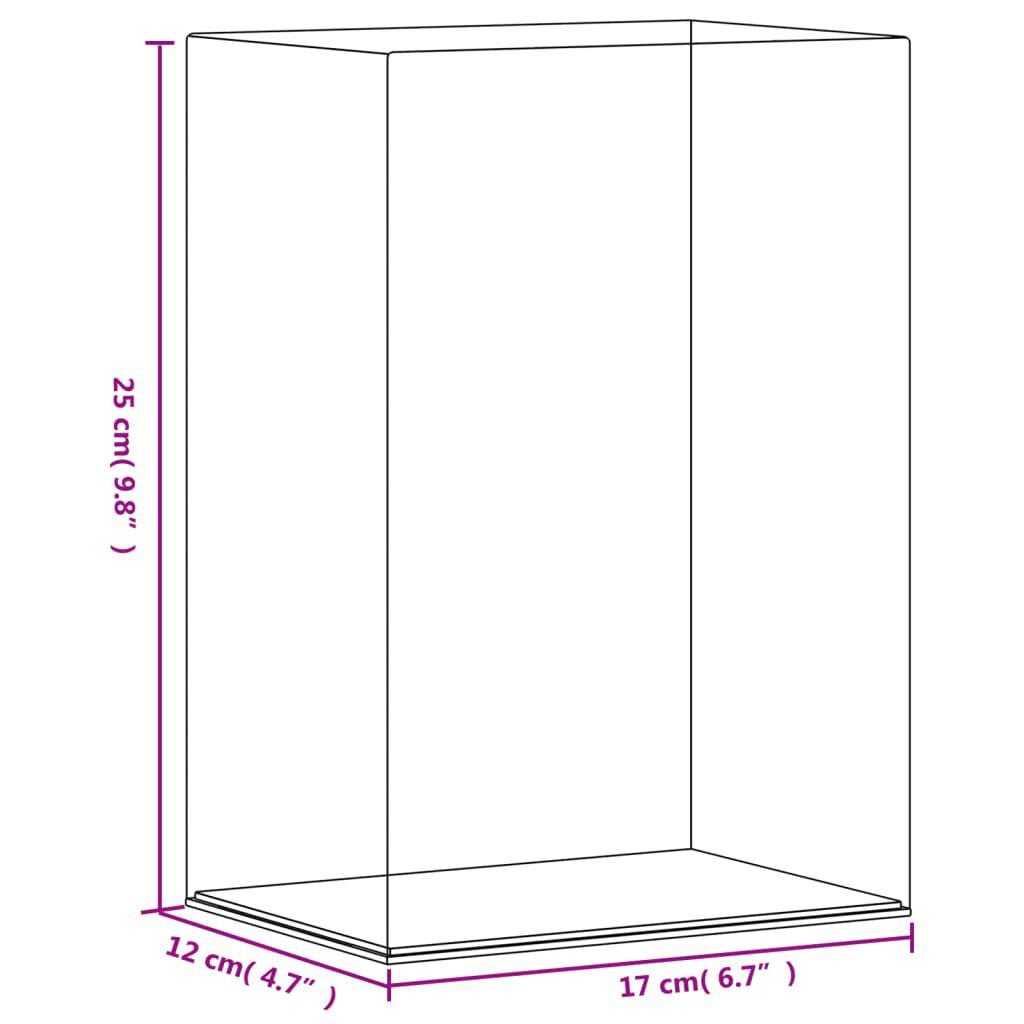 vidaXL Κουτί Βιτρίνα Διάφανο 17x12x25 εκ. Ακρυλικό