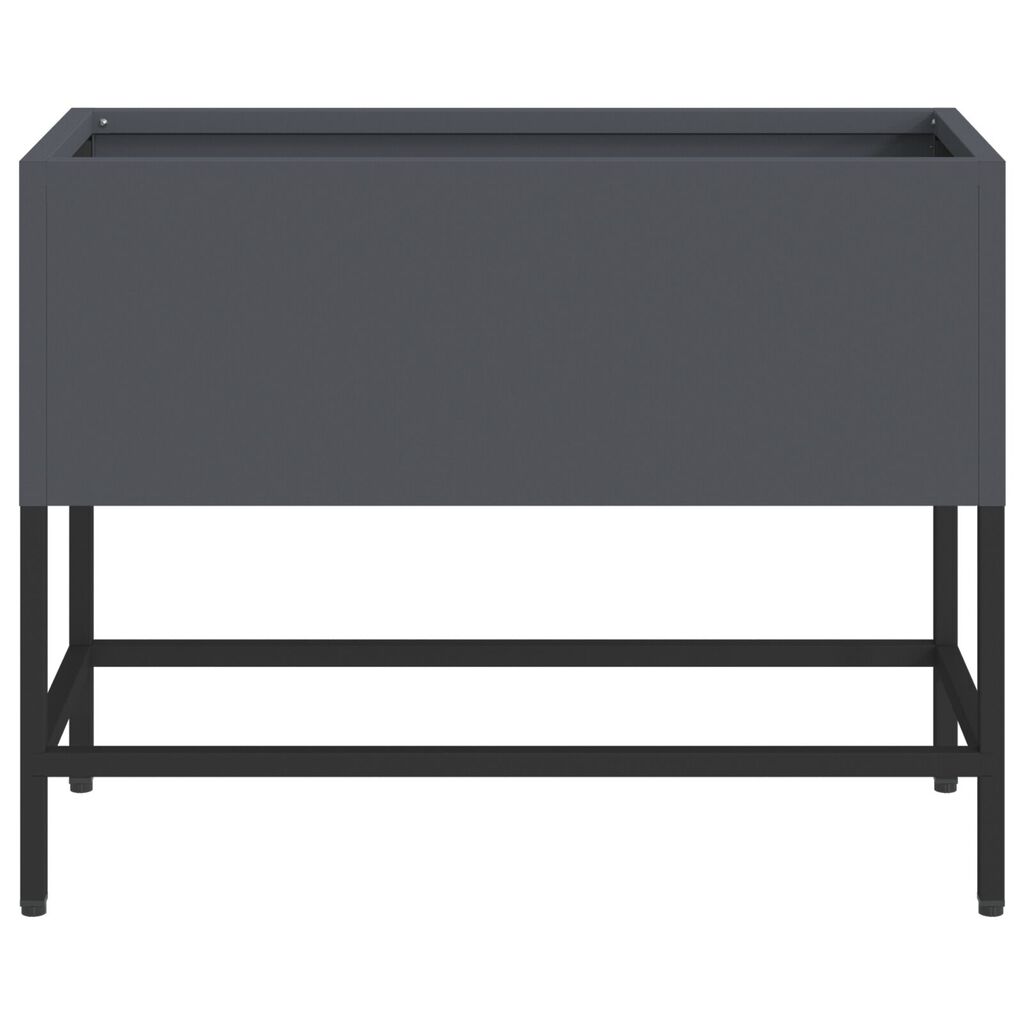 vidaXL Υψωμένος Κήπος 60x26x45 εκ. Ανθρακί Μεταλλικός