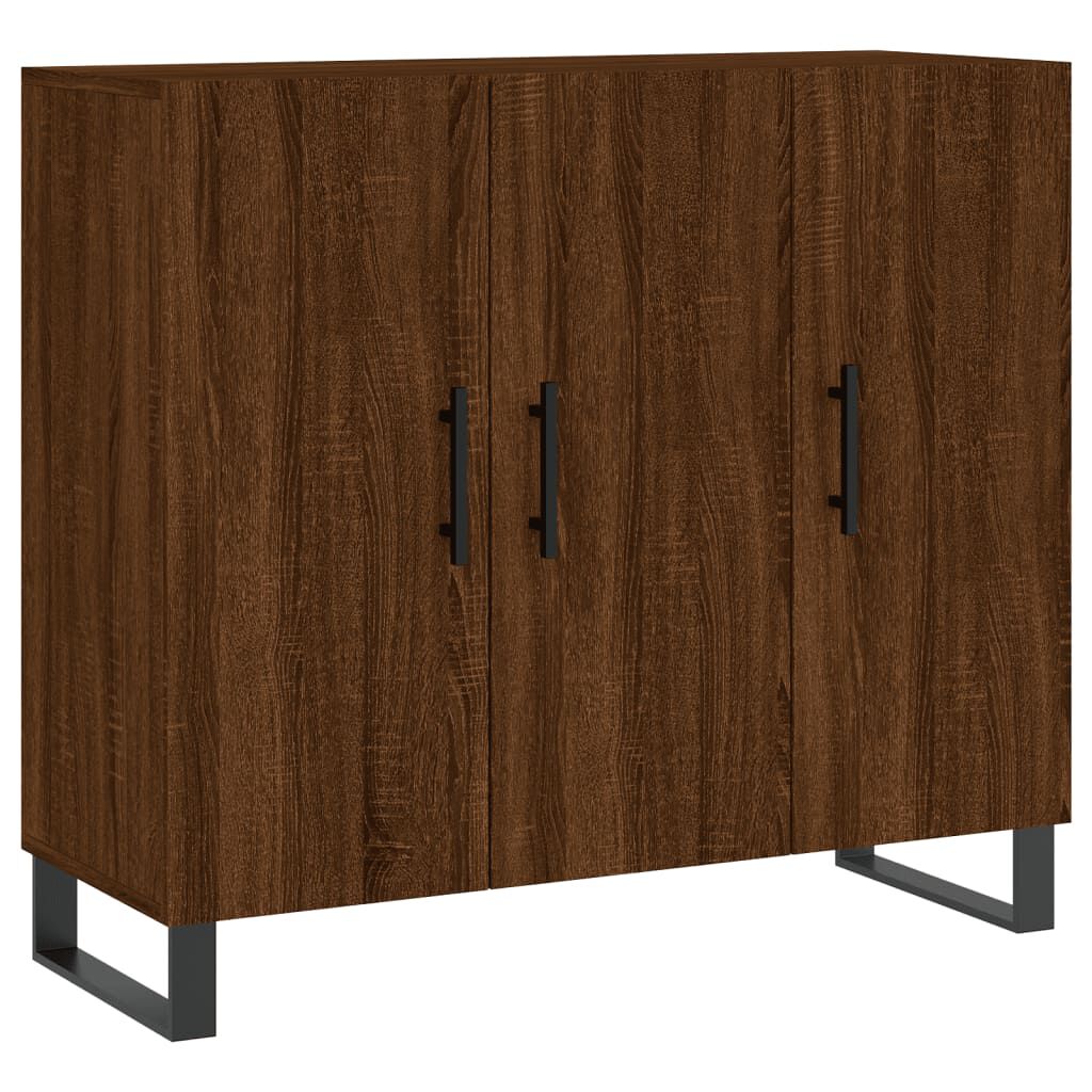 vidaXL Ντουλάπι Καφέ Δρυς 90 x 34 x 80 εκ. από Επεξεργασμένο Ξύλο