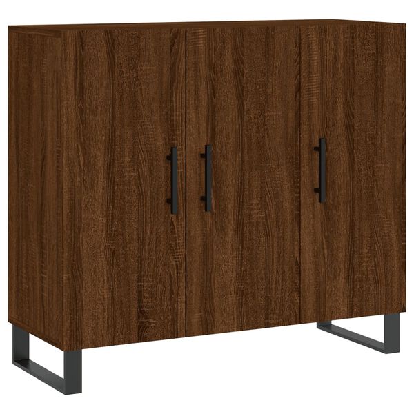 vidaXL Ντουλάπι Καφέ Δρυς 90 x 34 x 80 εκ. από Επεξεργασμένο Ξύλο