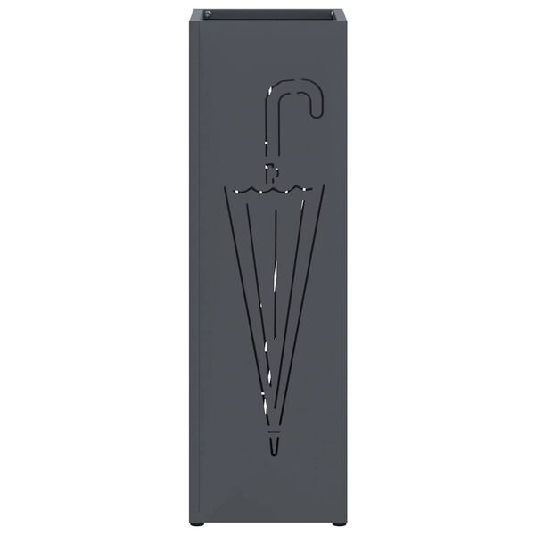 vidaXL Σχέδιο & βάση αποθήκευσης Ανθρακί 15.5 x 15.5 x 49 εκ Μέταλλο