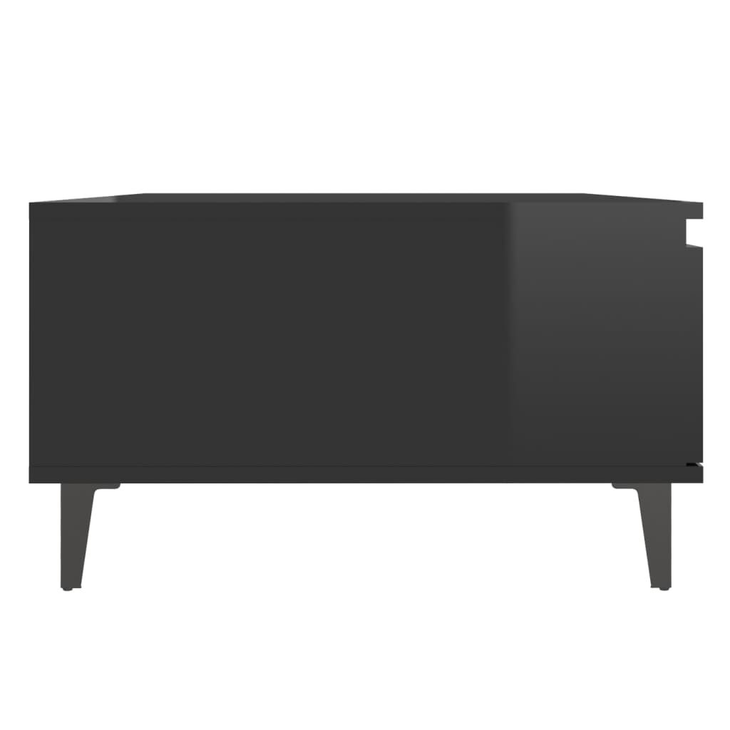 vidaXL Τραπεζάκι Σαλονιού Γυαλιστερό Μαύρο 90x60x35 εκ. Μοριοσανίδα