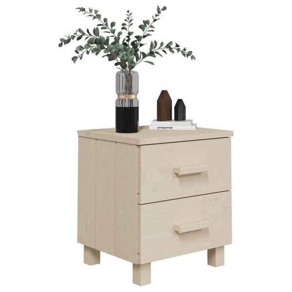 vidaXL Κομοδίνο HAMAR Καφέ Μελί 40 x 35 x 44,5 εκ. Μασίφ Ξύλο Πεύκου