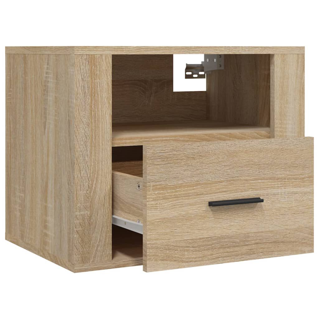 vidaXL Κομοδίνα Επιτοίχιο Sonoma Δρυς 50x36x40 εκ.