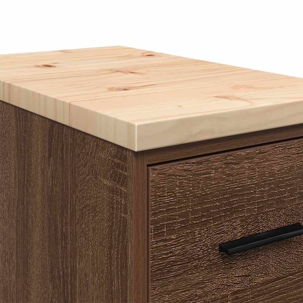 vidaXL ντουλάπι αποθήκευσης γκαράζ 30x51x85 εκ μασίφ ξύλο πεύκο