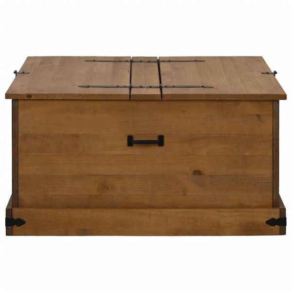 vidaXL Σεντούκι αποθήκευσης HALDEN 91x91x47 cm Ξύλο μασίφ πεύκο