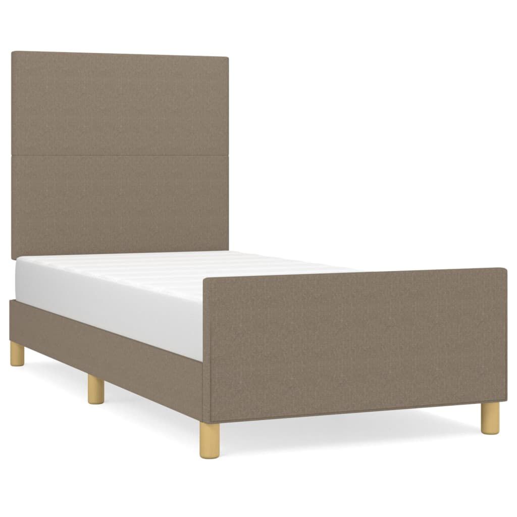 vidaXL Σκελετός Κρεβατιού Χωρίς Στρώμα Taupe 80x200 εκ. Υφασμάτινο
