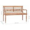 vidaXL Παγκάκι Batavia 120 εκ. Μασίφ Ξύλο Teak με Λευκό Φινίρισμα