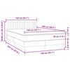 vidaXL Box Spring &kappa;&rho;&epsilon;&beta;ά&tau;&iota; &mu;&epsilon; &sigma;&tau;&rho;ώ&mu;&alpha; &sigma;&kappa;&omicron;ύ&rho;&omicron; &mu;&pi;&lambda;&epsilon; 140x220 cm &Beta;&epsilon;&lambda;&omicron;ύ&delta;&iota;&nu;&omicron;