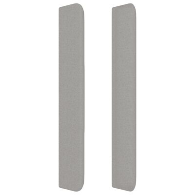 vidaXL Κρεβάτι Boxspring με Στρώμα Ανοιχτό Γκρι 100x200 εκ. Υφασμάτινο