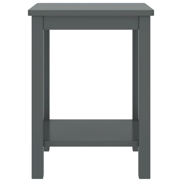 vidaXL Κομοδίνο Σκούρο Γκρι 35 x 30 x 47 εκ. από Μασίφ Ξύλο Πεύκου