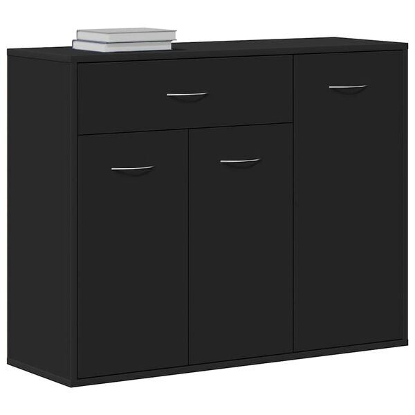 vidaXL Μπουφές Μαύρος 88 x 30 x 70 εκ. από Επεξ. Ξύλο