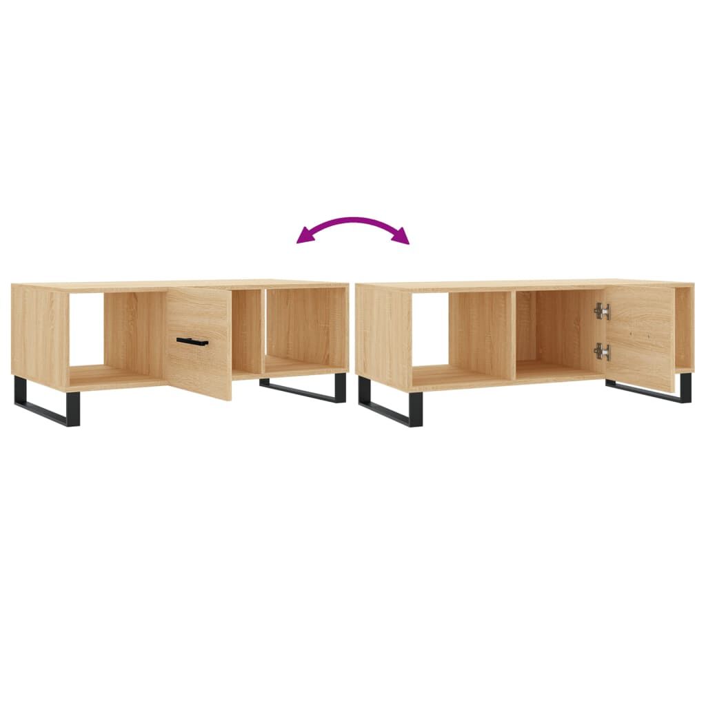 vidaXL Τραπεζάκι Σαλονιού Sonoma Δρυς 102x50x40 εκ. από Επεξεργ. Ξύλο