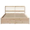 vidaXL Πλαίσιο Κρεβατιού με Κεφαλάρι 140x200 εκ. από Μασίφ Ξύλο Πεύκου