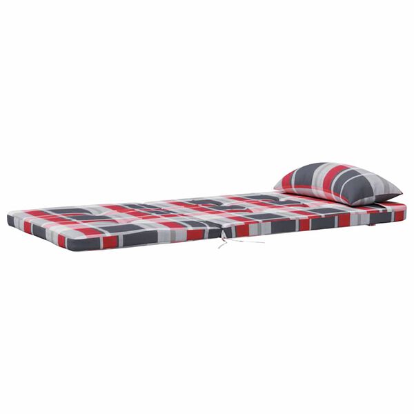vidaXL Μαξιλάρι Καρέκλας 2 pcs Κόκκινο καρό μοτίβο 58 x 77 x 4.5 εκ