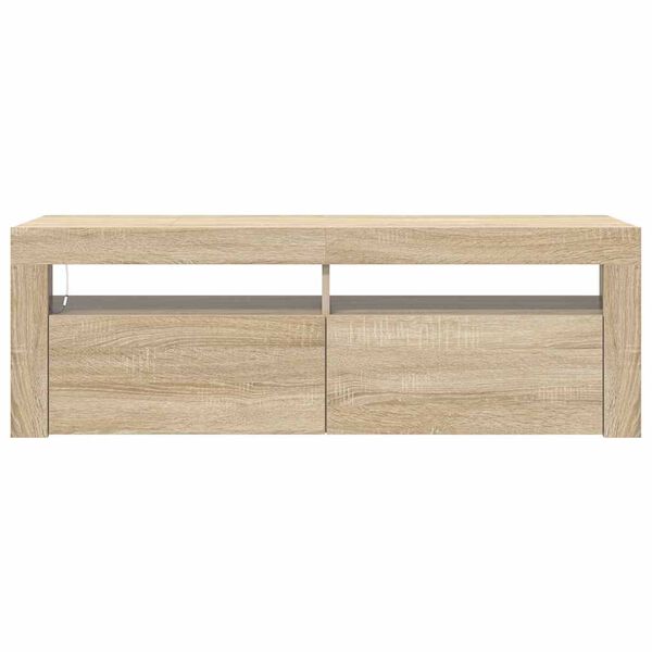 vidaXL Έπιπλο Τηλεόρασης με LED Sonoma Δρυς 120x35x40 εκ.