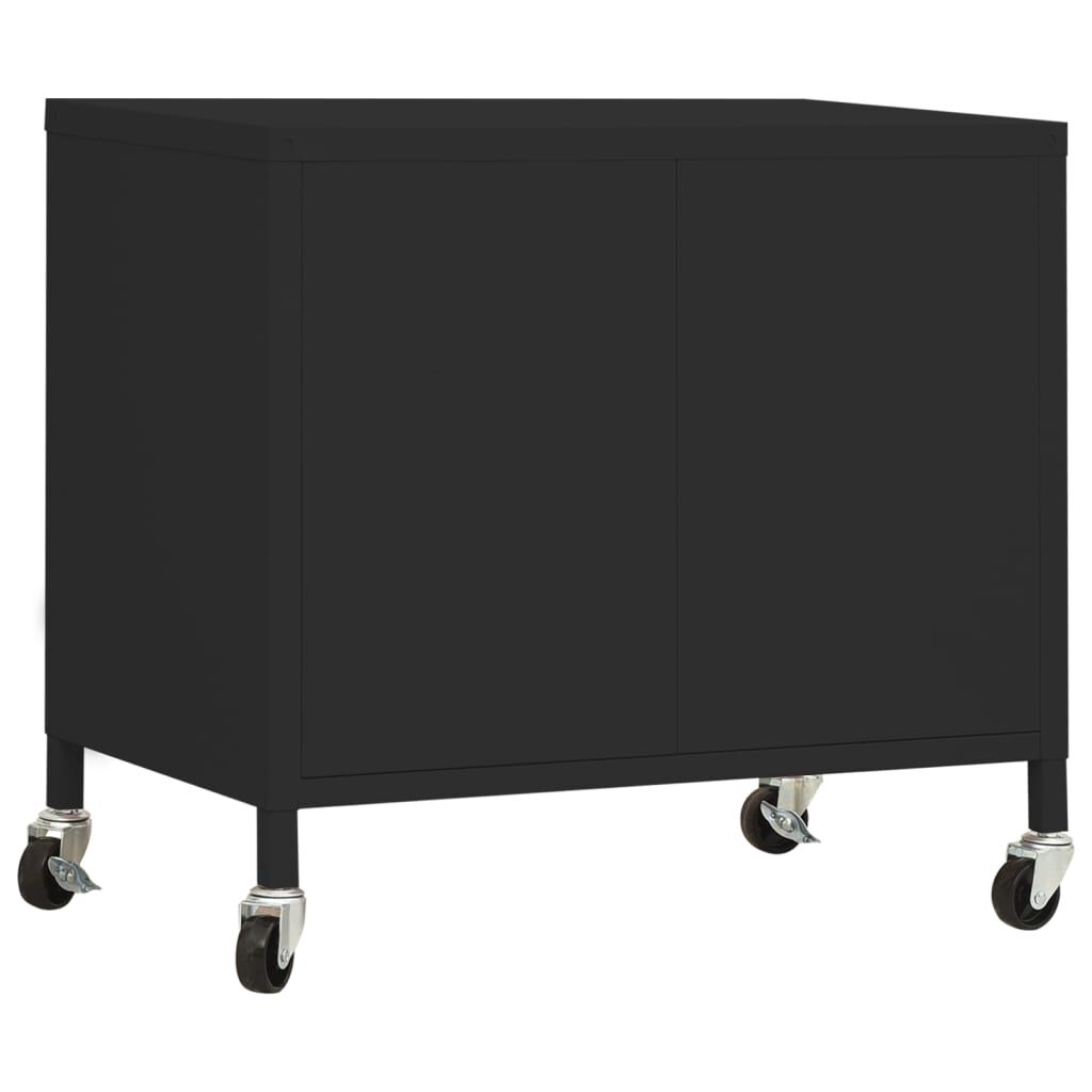 vidaXL Ντουλάπι Αποθήκευσης Μαύρο 60 x 35 x 56 εκ. από Ατσάλι