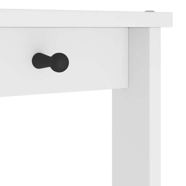 vidaXL Δέντρο χωλ SANDNES Λευκό 87x40x159,5 εκ. Πεύκο μασίφ ξύλο