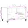 vidaXL Έπιπλο Τηλεόρασης Πράσινο Λαδί 68x39x43,5 εκ. από Ατσάλι