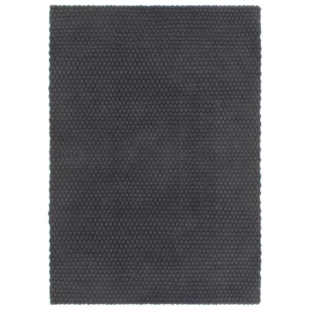 vidaXL Χαλί Ορθογώνιο Ανθρακί 160x230 εκ. από Βαμβάκι