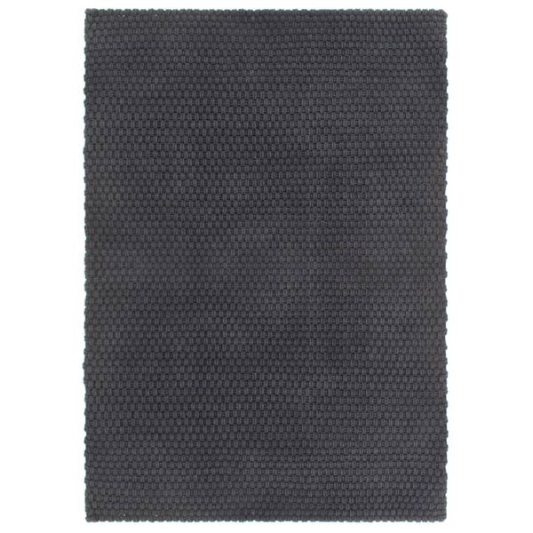 vidaXL Χαλί Ορθογώνιο Ανθρακί 160x230 εκ. από Βαμβάκι