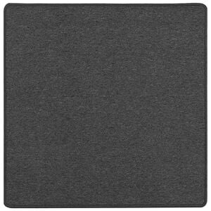 vidaXL Δερμάτινο Χαλί Σκούρο Γκρι 100 x 100 cm 100% Πολυπροπυλένιο