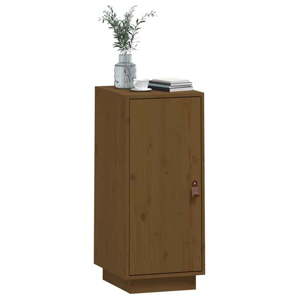 vidaXL Μπουφές Καφέ Μελί 34x40x75 εκ. από Μασίφ Ξύλο Πεύκου