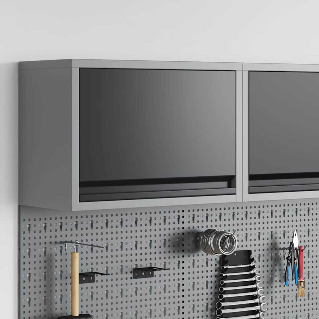 vidaXL Ντουλάπα Εργαλείων Μαύρο και γκρι 50 x 25 x 35 εκ.