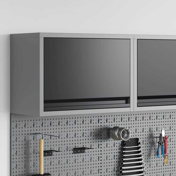 vidaXL Ντουλάπα Εργαλείων Μαύρο και γκρι 50 x 25 x 35 εκ.