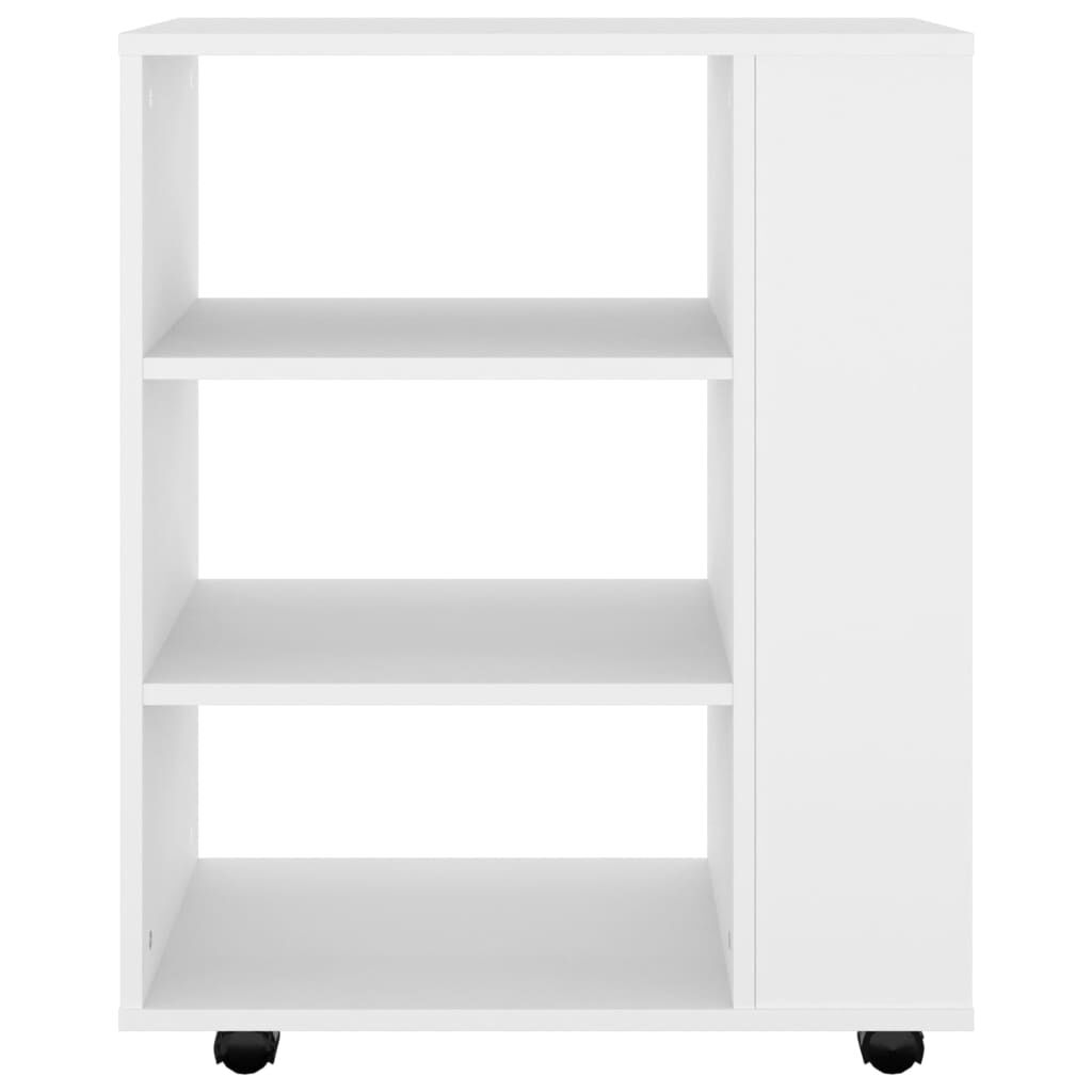 vidaXL Ντουλάπι Τροχήλατο Λευκό 60 x 35 x 75 εκ. από Επεξ. Ξύλο